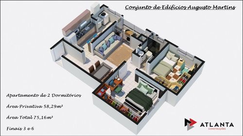 Apartamentos, 3 Dormitórios